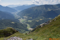 Pogled na Timau in dolino naprej...